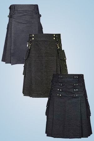 Denim Kilt Mens