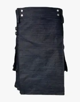 Black Denim Kilt Smart and Fit for Men