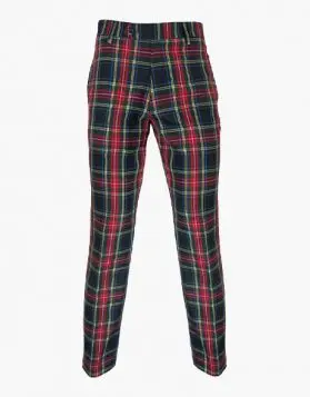 Black Stewart Tartan Pant- Front Image 