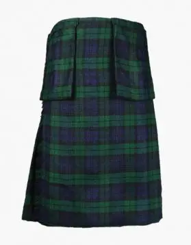 Black Watch Tartan Kilt with Front Pockets