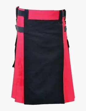black and pink tactical utility kilt