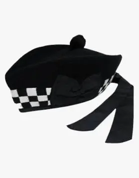 BLACK AND WHITE DICE HAT