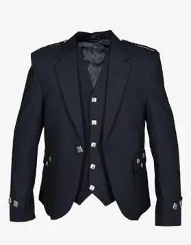 Black Argyle Kilt Jacket