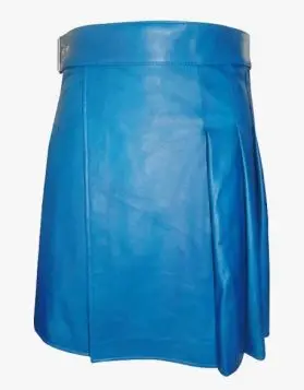 Blue Leather Kilt- Front Image 