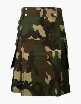  Camo Army Tactical Kilt- Front Image 