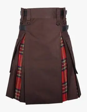 men cargo hybrid tartan kilt 