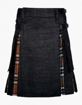 Denim Hybrid Kilt- Font Image 
