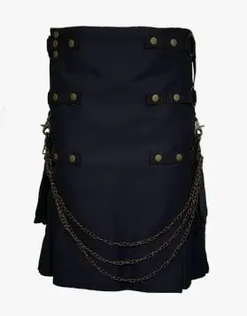 Fashion Gothic Utility Kilt-Front Image