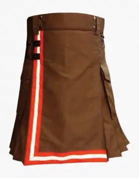 FireFighter Brown Utility Kilt- Front Image