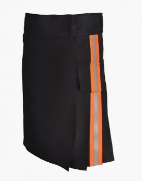 Fireman Black Firefighter Kilt- Front Image
