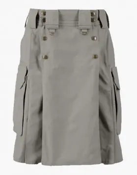 Grey Tactical Duty Kilt- Front Image