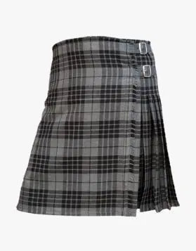 GREY TARTAN KILT FOR WOMEN