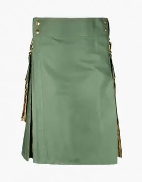 Hunting Camo Hybrid Kilt - Front Image