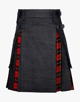 Denim Hybrid Kilt Pattern For Men