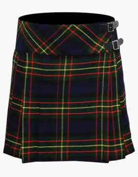 Ladies Maclaren Tartan Short Kilt- Front Image 