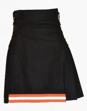 Lautreamont Black Firefighter Utility Kilt - Front Image
