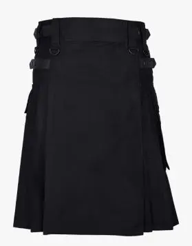 LAUTREAMONT GAULTIER BLACK UTILITY KILT