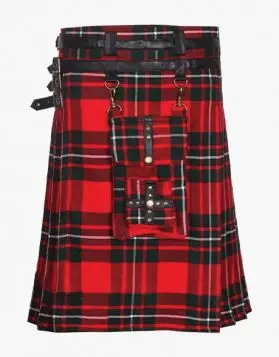  MacGregor Tartan Utility Kilt with Fastening Straps - Front Image 
