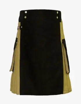Modern Styling Two Tone Hybrid Kilt- Front Image 