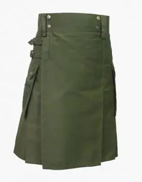 OLIVE GREEN UTILITY KILT