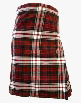 Red Black and White Scottish Tartan Kilt