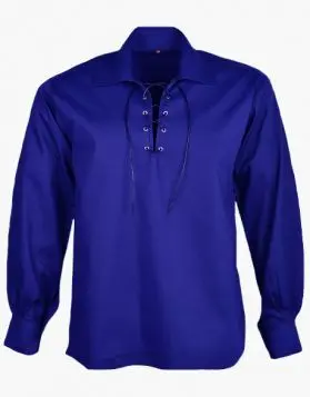 Royal Blue Jackobite Ghillie Shirt- Front Image