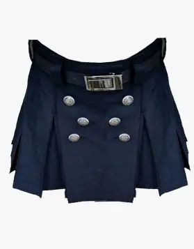 Short Length Women Cargo Modern Utility Kilt