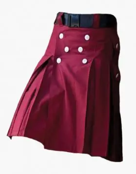 Tactical Kilt Mahroon Cargo Style