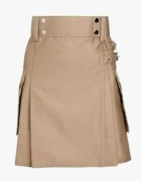Women Beige Utility Kilt