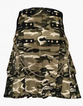 Urban Camo Gothic Tactical Kilt - Front Image 