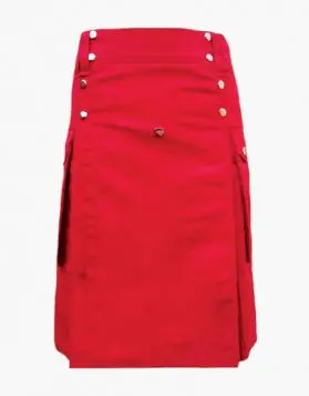 Women Red Utility kilt