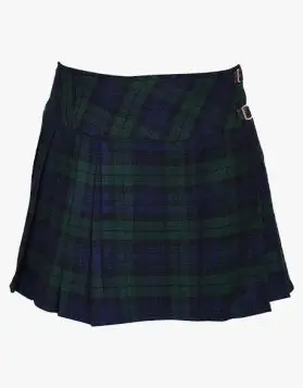 WOMEN SHORT BLACK WATCH TARTAN KILT