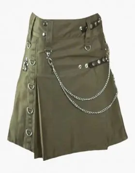Women Utility Kilt with Leather Straps- Front Image