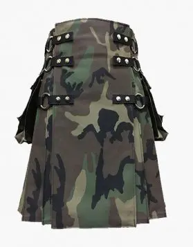 Woodland Camouflage Gothic Kilt Front Image