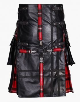 Royal Stewart Tartan Leather Hybrid Kilt