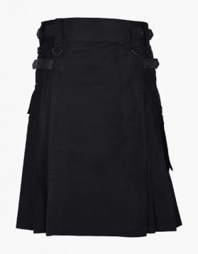 Black Utility Kilt- Front Image