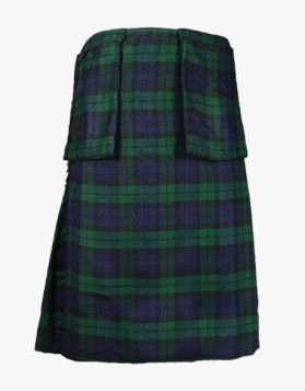 Black Watch Tartan Kilt with Front Pockets
