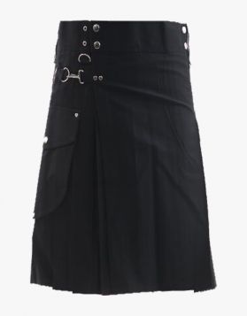 black cargo kilt