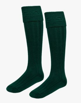 BOTTLE GREEN KILT HOSE