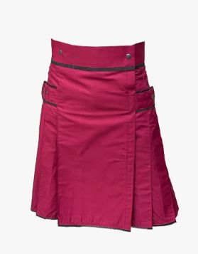 Burgundy new-style utility kilt