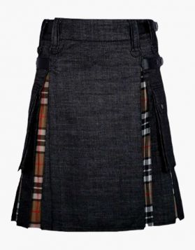 Denim Hybrid Kilt- Font Image 