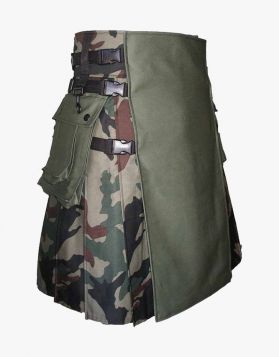Camouflage Hybrid Utility Kilt For Men
