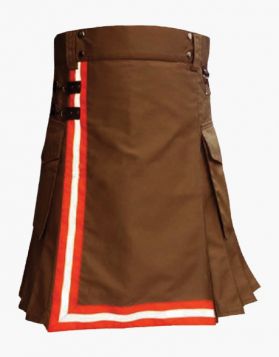 FireFighter Brown Utility Kilt- Front Image