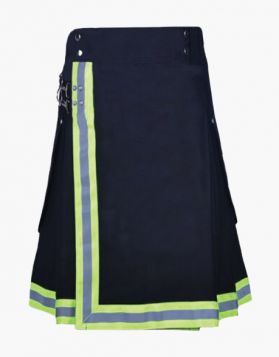 Firefighter Cargo High Visible Reflective Kilt- Front Image 