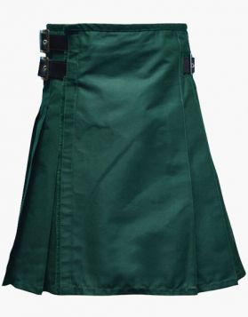 Green Kilt with Rough Edges -Front Image