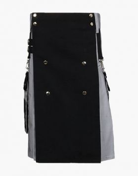 Grey & Black Two Tone Hybrid Utility Kilt- Front Image 