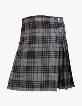GREY TARTAN KILT FOR WOMEN