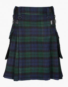 Lautreamont Black Watch Tartan Utility Kilt