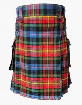 Lautreamont LGBT Tartan Utility Kilt - Front Image 