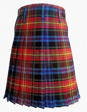 LGBT Tartan Utility Kilt with Chains - Back Image